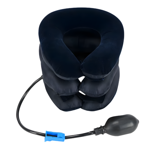 Dispositivo inflable de traccion cervical para estirar el cuello